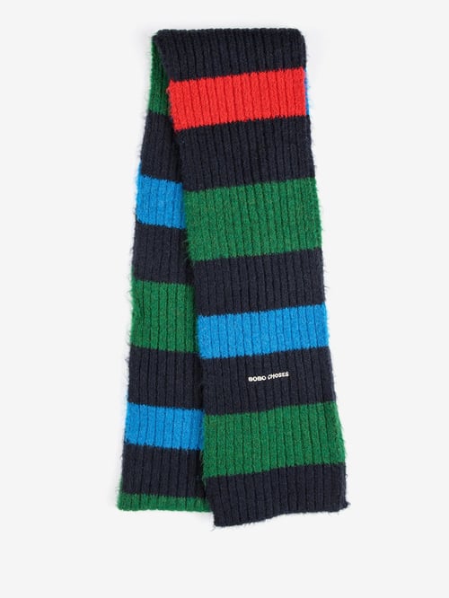 Image of 6-Bufanda striped knitted scarf