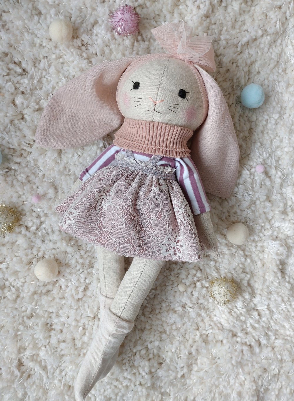 Image of Bunny doll mauve