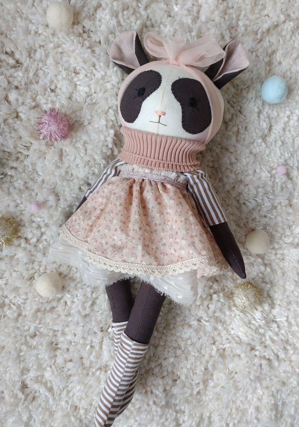 Image of Panda doll peach