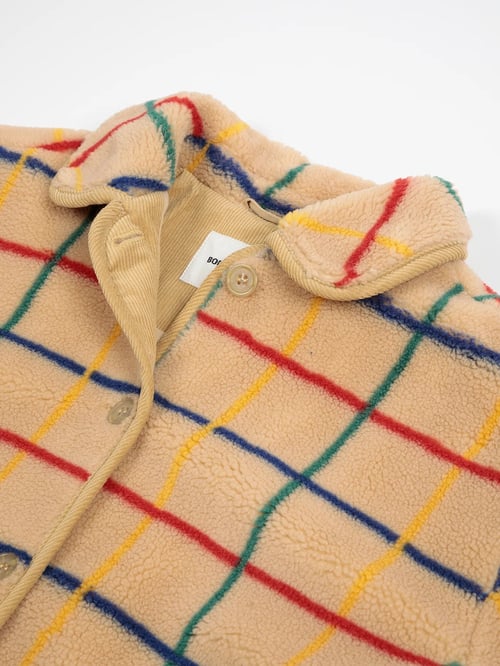Image of 4-Chaqueta borreguillo a rayas color striped sheepskin jacket