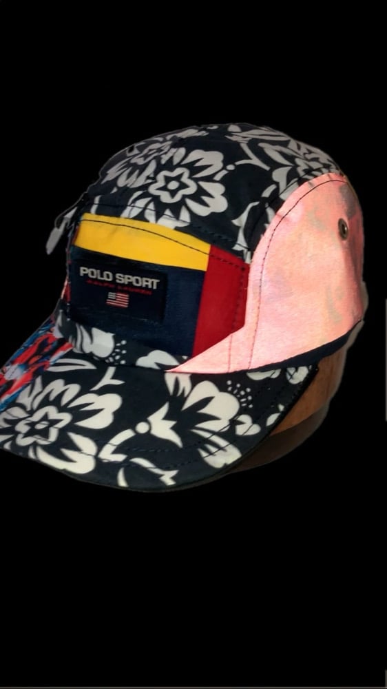 Polo Sport Red Reflective Swords Upcycled 5-Panel