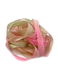 Image 2 of 1PC. COCONUT PALMS 42" Hand Dyed Finished Edge Silk Wrist Wrap Bracelet/Jewelry/Craft Ribbons