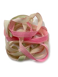 Image 6 of 1PC. COCONUT PALMS 42" Hand Dyed Finished Edge Silk Wrist Wrap Bracelet/Jewelry/Craft Ribbons
