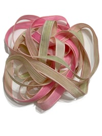 Image 1 of 1PC. COCONUT PALMS 42" Hand Dyed Finished Edge Silk Wrist Wrap Bracelet/Jewelry/Craft Ribbons