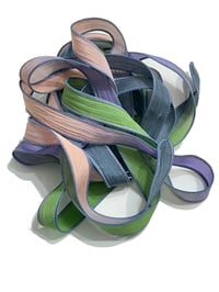 Image 4 of  1PC. MASQUERADE 42" Hand Dyed Finished Edge Silk Wrist Wrap Bracelet/Jewelry/Craft Ribbons