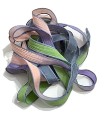 Image 5 of  1PC. MASQUERADE 42" Hand Dyed Finished Edge Silk Wrist Wrap Bracelet/Jewelry/Craft Ribbons