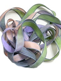 Image 6 of  1PC. MASQUERADE 42" Hand Dyed Finished Edge Silk Wrist Wrap Bracelet/Jewelry/Craft Ribbons