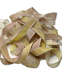 Image 2 of 1PC. SUGAR COOKIES 42" Hand Dyed Finished Edge Silk Wrist Wrap Bracelet/Jewelry/Craft Ribbons