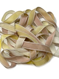 Image 1 of 1PC. SUGAR COOKIES 42" Hand Dyed Finished Edge Silk Wrist Wrap Bracelet/Jewelry/Craft Ribbons