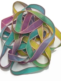 Image 5 of 1PC. SNOWCONES  42" Hand Dyed Finished Edge Silk Wrist Wrap Bracelet/Jewelry/Craft Ribbons