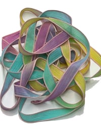 Image 2 of 1PC. SNOWCONES  42" Hand Dyed Finished Edge Silk Wrist Wrap Bracelet/Jewelry/Craft Ribbons
