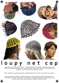 Image 1 of loupy net cap pattern 