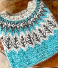 Image 2 of Valemon Icelandic wool sweater - Glacier blue - Preorder