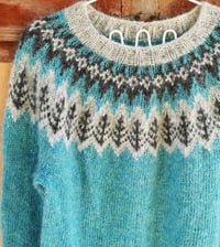 Image 3 of Valemon Icelandic wool sweater - Glacier blue - Preorder