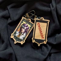 Image 1 of FFXIV Aulus mal Asina 6.5cm/2.5" Double-sided Wooden Keychain