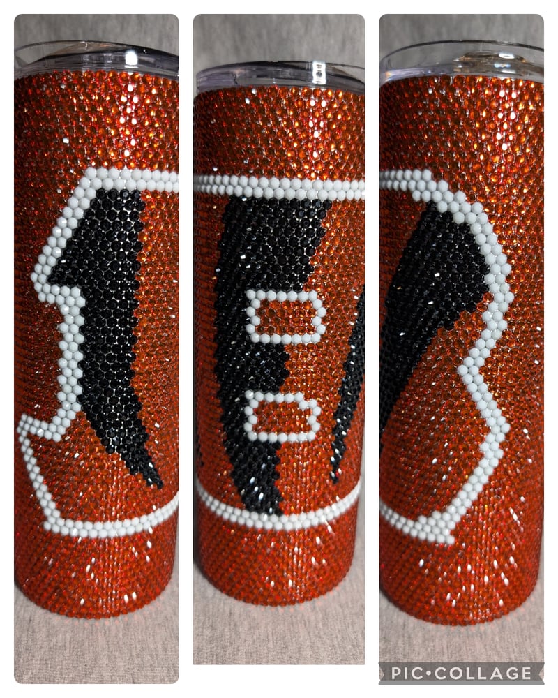 Image of Bengal Football Rhinestone Tumbler