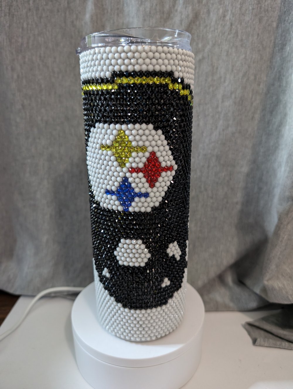 Image of Pittsburgh Football Rhinestone Tumbler