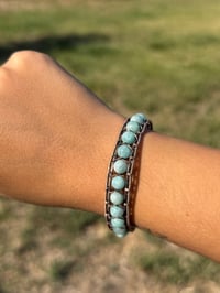 Image 2 of Amazonite Copper Cuff Bracelet