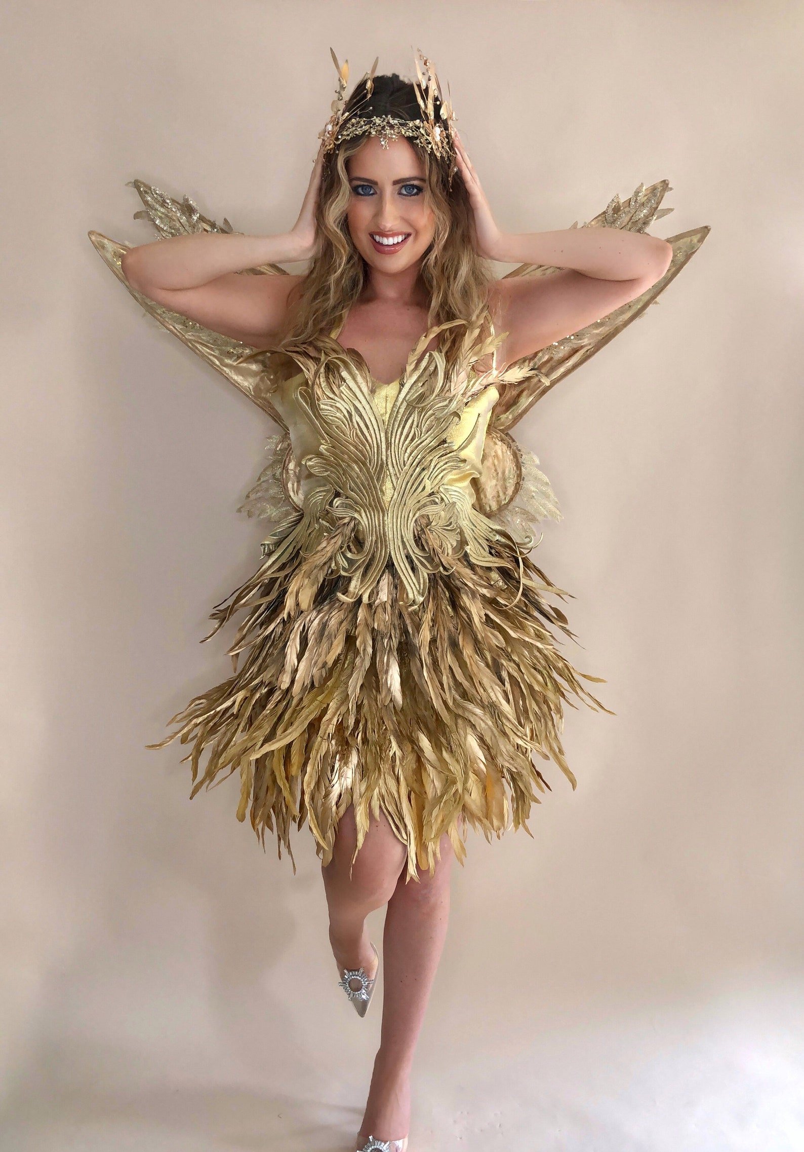 Gold Feather Forest Fairy Costume | The Life of O'Reilly Gold Feather Forest Fairy Costume | The Life of O'Reilly