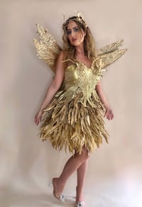 Image 5 of Gold Feather Forest Fairy Costume