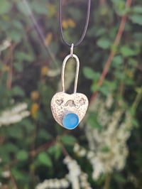 Image 5 of Made to Order in 2 to 3 weeks! - Cornish Heart Necklace - with Chalcedony Gemstone 