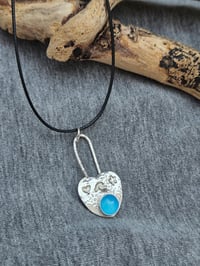 Image 4 of Made to Order in 2 to 3 weeks! - Cornish Heart Necklace - with Chalcedony Gemstone 