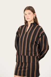 Image 2 of GONNA GALATINA RIGHE NERO