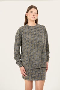 Image 1 of FELPA MELODIE GEOMAC MULTI GRIGIO