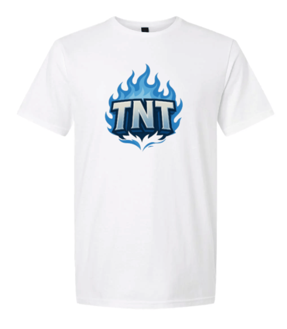 Image of TNT 2025/WHITE tee/NAME AND NUMBER ON BACK/ADULT