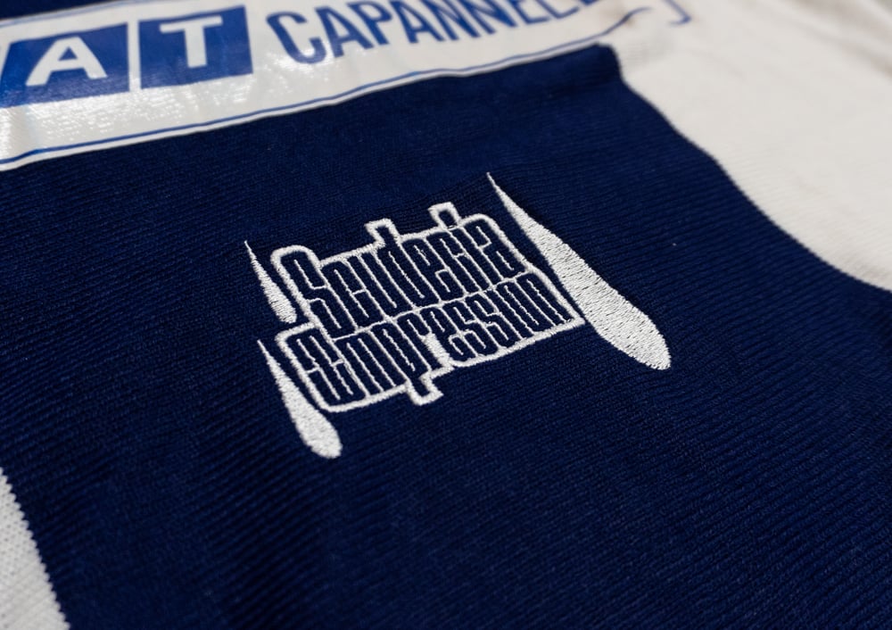 Image of Polo laine KOS III  FIAT blanc & bleu marine