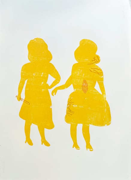 Image of The Yellow Ladies with knife