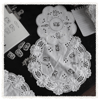 Image 1 of linocut teeth doilies ✣