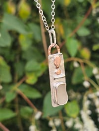 Image 3 of Ready to ship! White Cornish Seaglass Necklace - Sterling Silver and Copper 