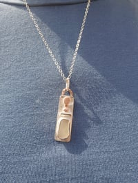 Image 11 of Ready to ship! White Cornish Seaglass Necklace - Sterling Silver and Copper 