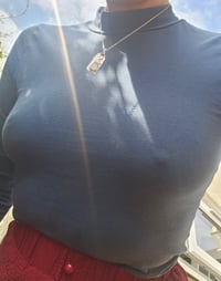 Image 5 of Ready to ship! White Cornish Seaglass Necklace - Sterling Silver and Copper 