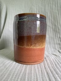 Image 1 of Blue Ash Brown Straight Vase