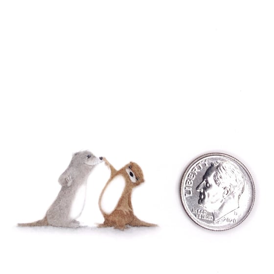 Image of Otter Boop- a tiny original watercolor