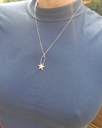 Image 7 of Moonstone Star - Sterling Silver Necklace 