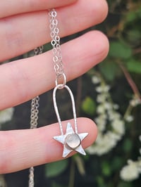Image 1 of Moonstone Star - Sterling Silver Necklace 