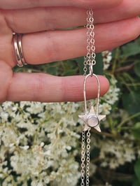 Image 3 of Moonstone Star - Sterling Silver Necklace 
