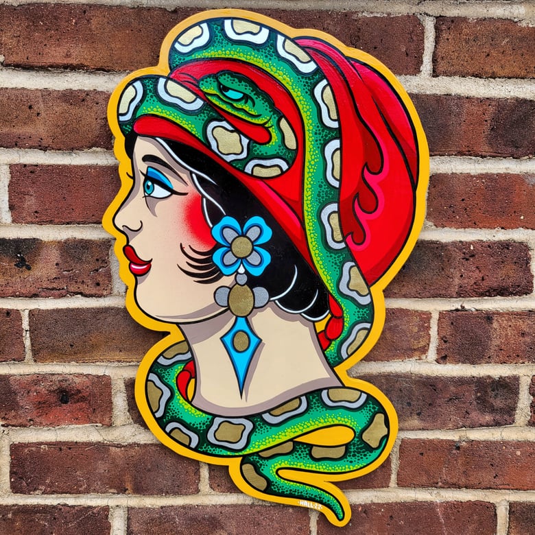 Image of Lady Head & Snake Cutout