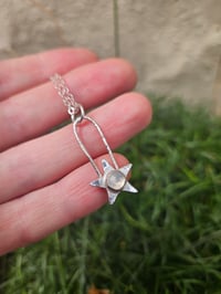 Image 10 of Moonstone Star - Sterling Silver Necklace 
