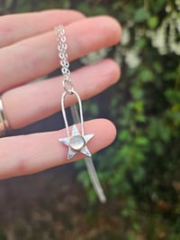 Image 6 of Moonstone Star - Sterling Silver Necklace 