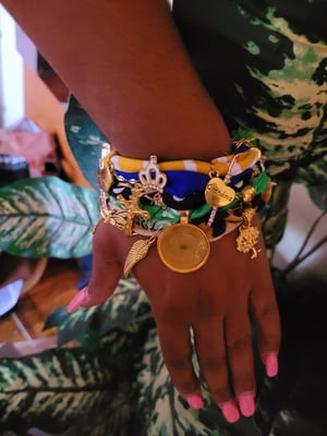 Image of Stacked Distressed Treasure Wristlet