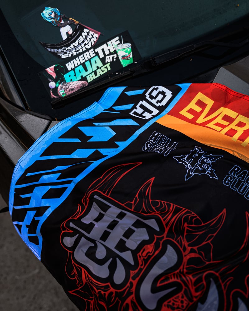 Image of Bad Decisions Racing Club Nobori Flag