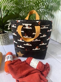 Image 2 of Sac à Projets taille M,  poche avant transparente : Ciel étoilé