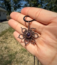Image 2 of Amethyst Flower Pendant