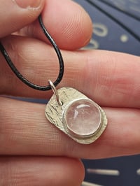 Image 4 of Rose Quartz Cord Necklace 
