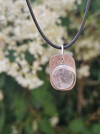 Image 2 of Rose Quartz Cord Necklace 