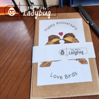 Image 4 of Happy Anniversary Love Birds Greeting Card